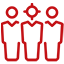 Rotes Quadrat mit abgerundeten Ecken und schwarzem Rand